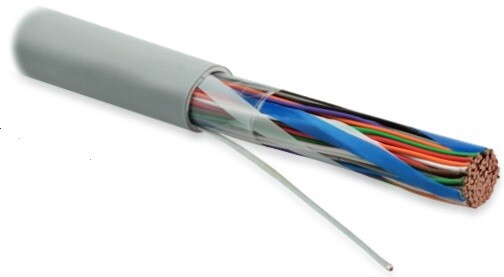 UUTP50-C3-S26-IN-PVC-GY Кабель витая пара, неэкранир. U/UTP, категория 3, 50 пар (26 AWG),одножил. (solid), PVC, серый | 36546 | Hyperline