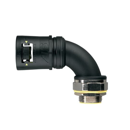 Фитинг AT21/M20/CS90/BLY, 90°, РА66/никел.латунь/эласт., черный/желтый, резьба M20, d21, 10 шт. в пачке | 7TCA296170R0264 | ABB