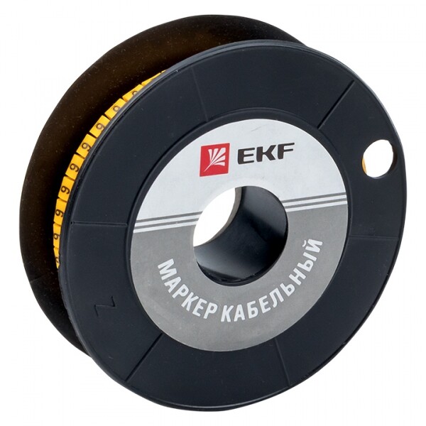 Маркер-кабельный 4,0кв.мм "6"(500шт.) (ЕС-2) EKF PROxima | plc-KM-4-6 | EKF