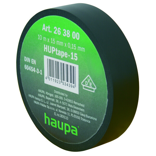 Изолента ПВХ 19 мм x 33 м цвет черный | 263882 | Haupa