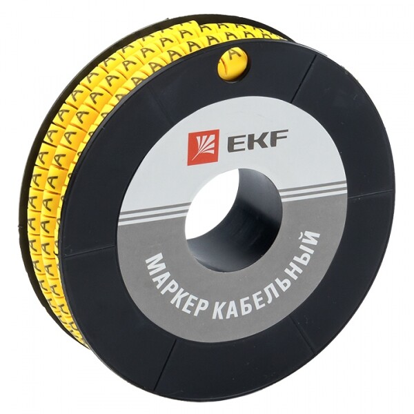 Маркер-кабельный 4,0кв.мм "A" (500шт.) (ЕС-2) EKF PROxima | plc-KM-4-A | EKF