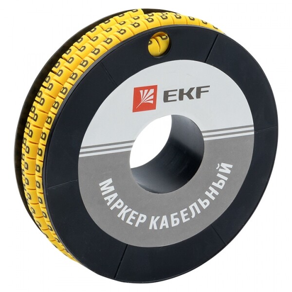 Маркер-кабельный 4,0кв.мм "B" (500шт.) (ЕС-2) EKF PROxima | plc-KM-4-B | EKF