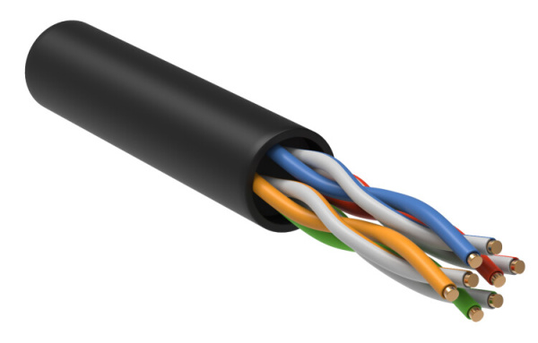 Витая пара U/UTP 5E 24AWG 4PR LDPE 1м черн. 305м РФ GENERICA | BC3-C5E04-139-305-R-G | ITK