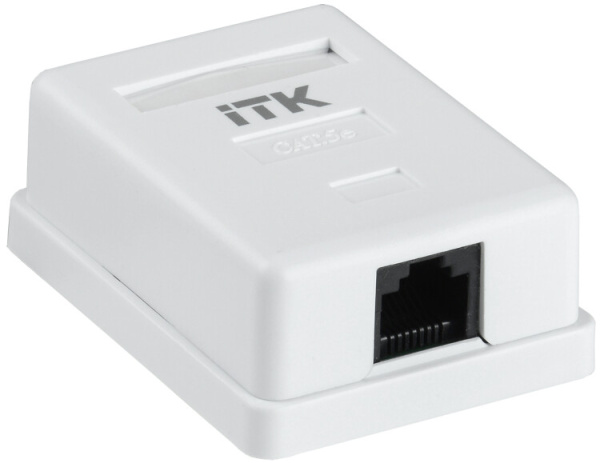 Розетка настенная инф. RJ-45 кат. 5е 1-порт | CS2-1C5EU-12 | ITK