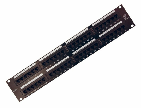 Патч-панель 19", 2U, 48 портов RJ-45, категория 5e | 04-0022 | REXANT