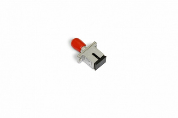 FA-S11Z-SC/ST-N/RD-SL Оптический проходной адаптер SC-ST, SM/MM, simplex, корпус металл, красные колпачки | 364553 | Hyperline