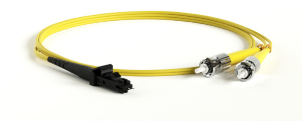 Патч-корд FC-D2-9-MTRJM/UR-ST/UR-H-3M-LSZH-YL волоконно-оптический (шнур) SM 9/125 (OS2), ST-MTRJ(папа), 2.0 мм, duplex, LSZH, 3 м | 28116 | Hyperline