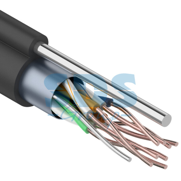 Кабель FTP 4PR 24AWG CAT5e 305м OUTDOOR + ТРОС*1 | 01-0155 | PROconnect
