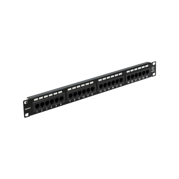 Патч-панель 19", 1U, 24 порта RJ-45, категория 5e | 04-0021 | REXANT
