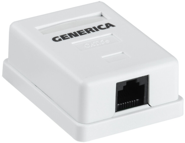 Розетка инф. настенная RJ45 кат. 5Е UTP 1 порт GENERICA | CS2-1C5EU-12-G | ITK