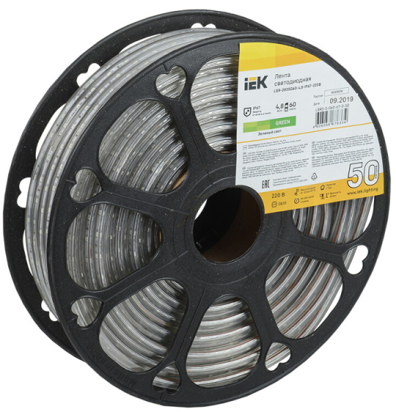 Лента светодиодная 50м LSR-2835G60-4,8-IP67-220В | LSR3-5-060-67-0-50 | IEK