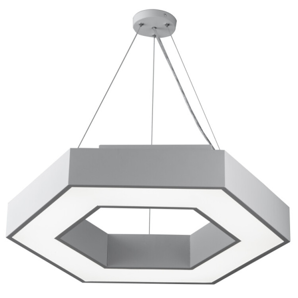 Светильник светодиодный Geometria Hexagon SPO-124-W-40K-051 51Вт 4000К 3900Лм IP40 800*800*80 белый подвесной | Б0050556 | ЭРА