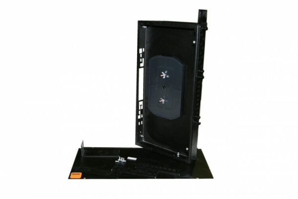 Hyperline FO-19R-1U-3xSLT-W140H42-24UN-BK Бокс оптический универсальный 19", от 8 до 24 портов (SC, duplex LC, ST, FC), со сплайс пластиной, без пигте
