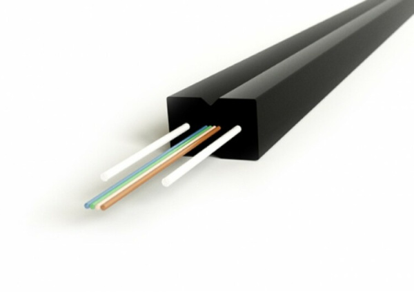 Hyperline FO-FTTH-IN-9S-4-LSZH-BK Кабель волоконно-оптический 9/125 (SMF-28) одномод, 4 волокна, самонесущий | 358923 | Hyperline
